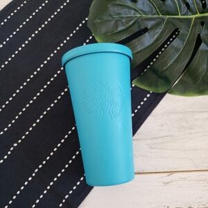 Starbucks| 16 Oz Grande Blue Stainless Steel Tumblr No Straw